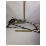 2 METAL FRAME BOW SAWS, 1 WOOD SAW