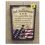THE 2ND AMENDMENT WALL HANGING DECOR 12 X 18