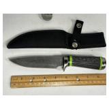FROST CUTLERY DEMASCUS BLADE KNIFE W/ SHEATH