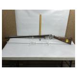 COLUMBIA 12GA SINGLE BARRLE SHOTGUN, WALL HANGER