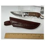 HANDMADE DEMASCUS BLADE KNIFE W/ SHEATH