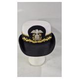U.S. NAVY COMBINATION CAP FEMAIL OFFICER, SZ. 22