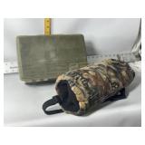 PLANO TACKLE BOX,  WAIST HAND WARMER W/ HAND WARMS