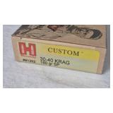 HORNADY CUSTOM 30-40 KRAG 180GR SP AMMO, 20 TOTAL