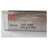 HORNADY .348 WIN 200GR FTX LEVER AMMO, 20 TOTAL