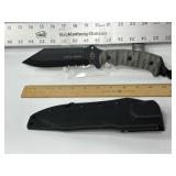 TOPS "SMOKE JUMPER" KNIFE W/ PLASTIC SHEATH, X-805