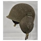 WWII M3 FLAK HELMET, HIGH ALTITUDE BOMBER