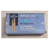 PPU 7 X 57R 139GR SP AMMO, 20 TOTAL