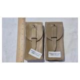 2 - FRENCH LEATHER AMMO POUCHE