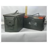 2 METAL AMMO CANS