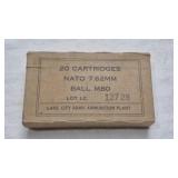 7.62 NATO BALL 80 AMMO, 20 TOTAL