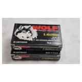 WOLF 5.45 X 39MM 60GR HP AMMO, 40 TOTAL