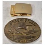 DESERT STORM & UNIFORM BRASS BUCKLES