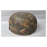 WW2 PARATROOPER GERMAN HELMET, "WIRE MESH", DECAL