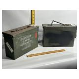 2 METAL AMMO CANS, SMALL