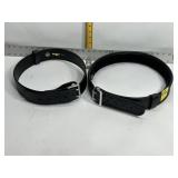 2 - BLACK LEATHER TACTICAL BELTS