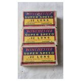 WINCHESTER SUPER SPEED .22 LR AMMO, 127 TOTAL