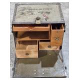 WW2 PORTABLE U.S. ARMY MILITARY FIELD DESK W/ KEYS