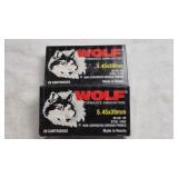 WOLF 5.45 X 39MM 60GR HP AMMO, 40 TOTAL