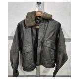 WINLIT LEATHER BOMBER JACKET, SX XL