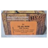 HSM 38-40 WIN 180GR COWBOY ACTION LEAD AMMMO, 50CT