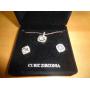 CUBIC ZIRCONIA NECKLACE & EARRING SET