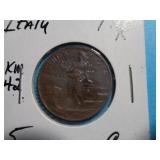 1918R ITALY 5 CENTESIMI