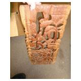 CARVED WOOD DECOR 12" X 26"