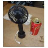 RECHARGEABLE PERSONAL FAN W STAND - BLACK