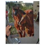 12" X 17" METAL SIGN - HORSES