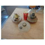 3 - KEROSENE LAMP BASES