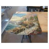 THOMAS KINKADE WALL TAPESTRY 25"X25"