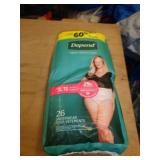 WOMENS DEPENDS XL 26 PER PACK / UT