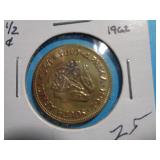 1962 SOUTH AFRICA 1/2 CENT