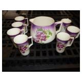 DRESDEN CHINA CHOCOLATE SET