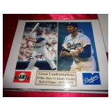 8"X10" (NO CERT) - WILLIE MAYS & SANDY KOUFAX