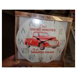 13" ACROSS CLOCK - RED TRUCK