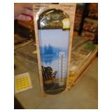 5"X17" METAL THERMOMETER - LAKE VIEW