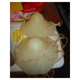 2 - GLASS CEILING LIGHT SHADES