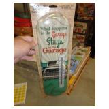 5"X17" METAL THERMOMETER - GARAGE