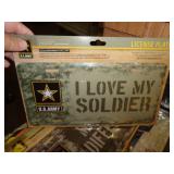METAL ARMY LICENSE PLATE