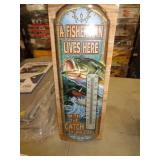 5"X17" METAL THERMOMETER - FISHING