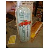 5"X17" METAL THERMOMETER - RED TRUCK