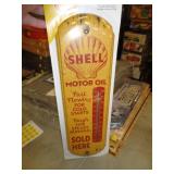 5"X17" METAL THERMOMETER - SHELL OIL