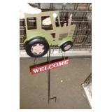 METAL GARDEN TRACTOR SIGN