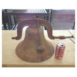 CS BELL CO. CAST IRON BELL /  HAS A LINE CRACK