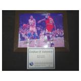 8X10 SIGN W COA - MICHAEL JORDAN & MAGIC JOHNSON