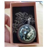 DOUBLE TIGER NECKLACE POCKET WATCH / NEW