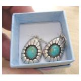 STERLING SILVER EARRINGS   TURQUOISE