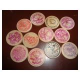 WOODEN ADVERTISING NICKELS